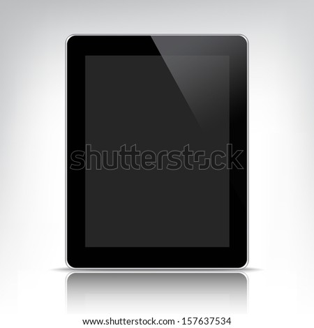 vector tablet pc computer, empty ipad for presentation