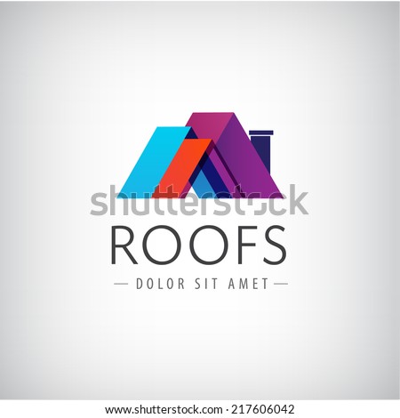 vector roofs, house icon, logo isolated