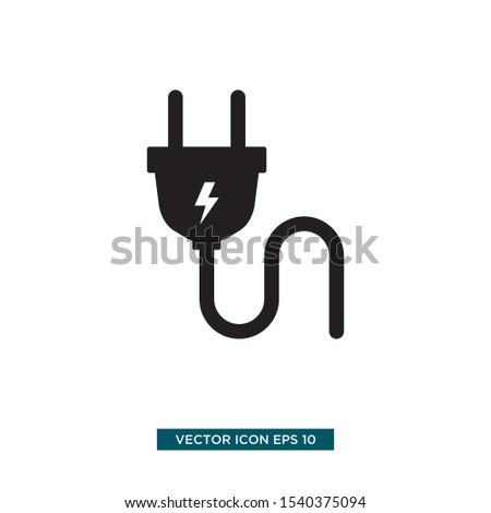 plug icon vector illustration template color black