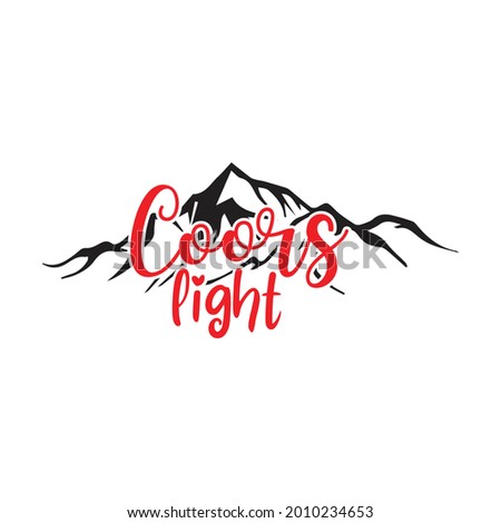 coors light silhouette isolated on a white background