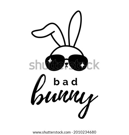 bad bunny logo isolated on a white background
