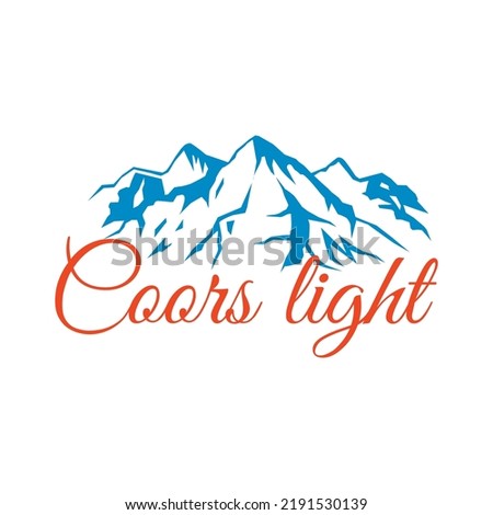 coors light isolated on white background.
