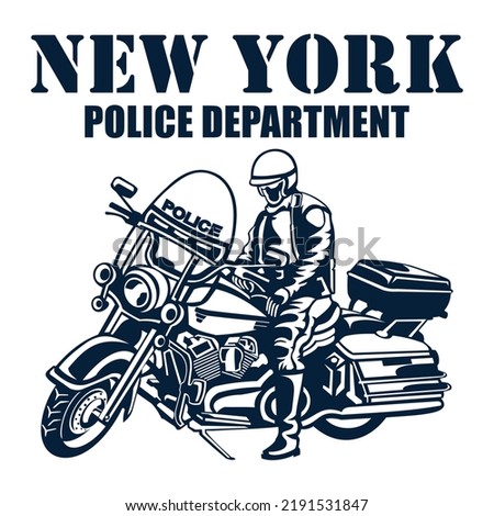 new york police logo isolated on white background.