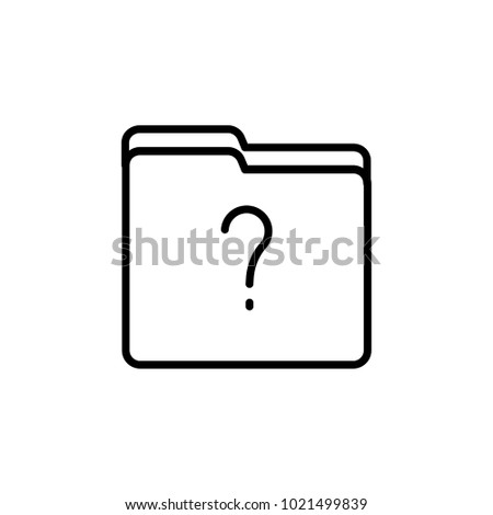 folder question outline icon