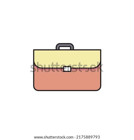 briefcase icon filled outline style design. briefcase icon vector illustration. isolated on white background.