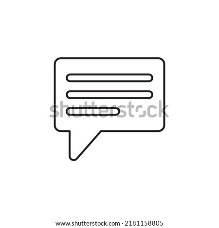 Chatbox icon outline style design. Chatbox icon vector illustration. isolated on white background.
