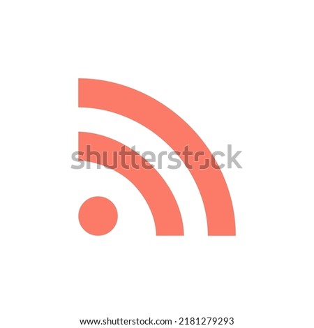 RSS feed icon flat style design. RSS feed icon vector illustration. isolated on white background.