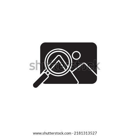 Image search icon glyph style design. Image search icon vector illustration. isolated on white background.