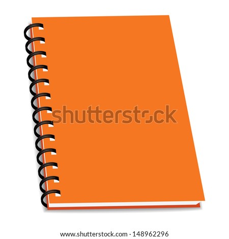 stack of ring binder book or notebook isolated