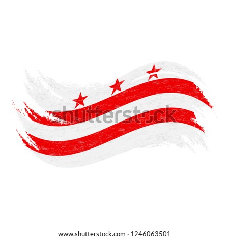 National Flag Of Columbia, Designed Using Brush Strokes Isolated On A White Background. Vector Illustration. Use For Brochures, Printed Materials, Logos, Independence Day.