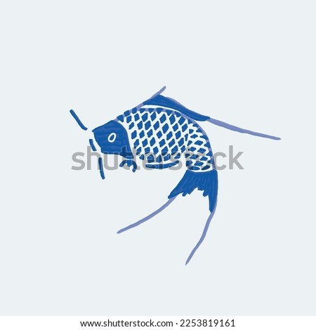 
Chinese Koi Fish Porcelain Bowl Pattern Zdjęcia stock © 