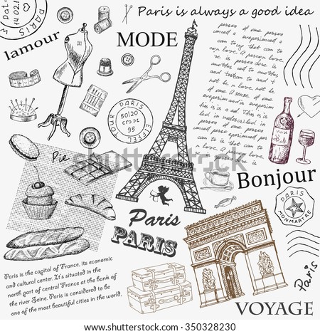 Paris France Drawing | Free download on ClipArtMag