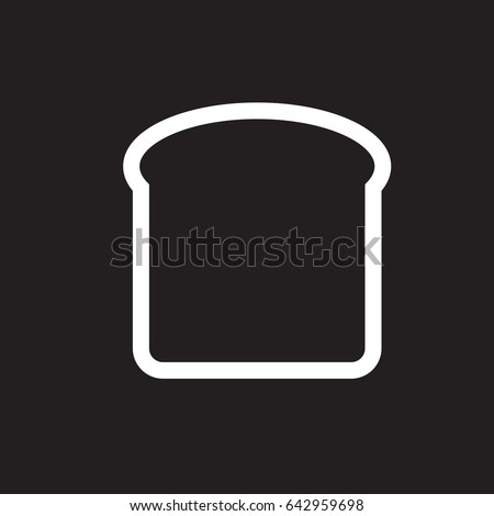 Bread slice icon. Flat design. Vector illustration