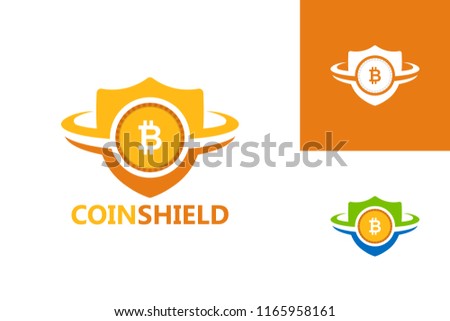 Coin Shield Logo Template Design Vector, Emblem, Design Concept, Creative Symbol, Icon