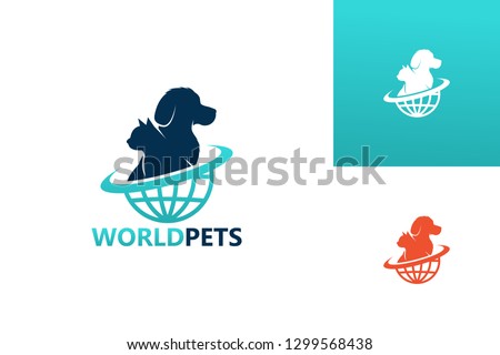 World Pets Logo Template Design Vector, Emblem, Design Concept, Creative Symbol, Icon