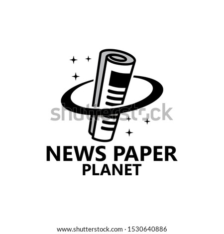 News Paper Planet Logo Template Design