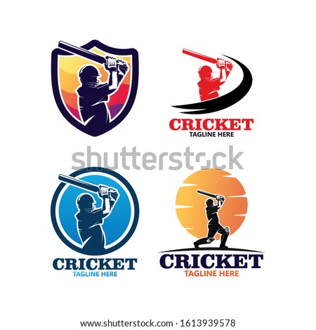 Cricket Sport Logo Template Design