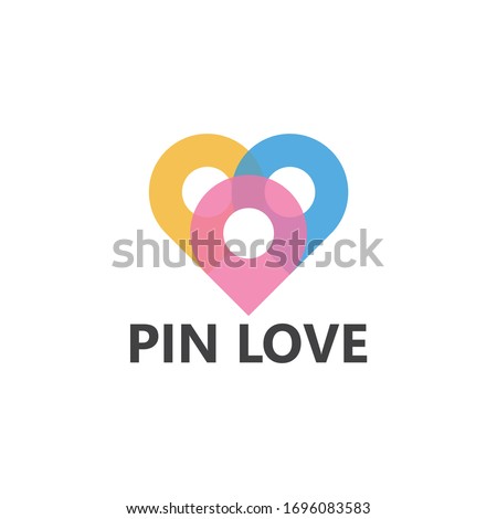 Pin Love Logo Template Design