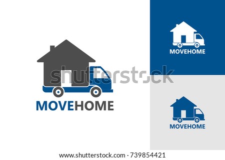 Moving Home Logo Template Design