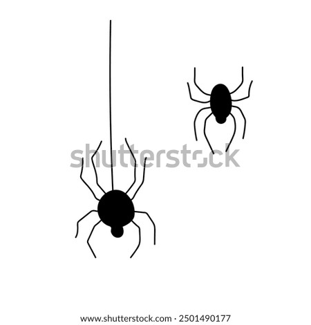 Hand drawn spider web icon set isolated on white. Black halloween cobweb vector illustration