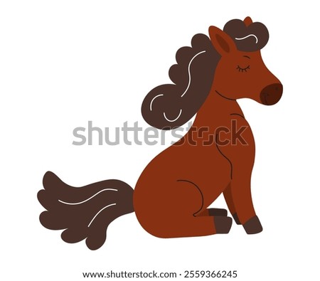 Similar – Image, Stock Photo Brown horse resting in stable