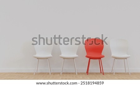 Similar – Image, Stock Photo Red chair on a construction site