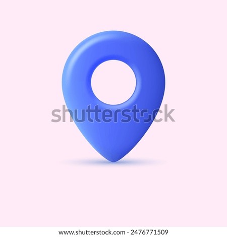 Location pin icon. Symbol of GPS and navigation, social networks, mobile applications. Vector illustration.