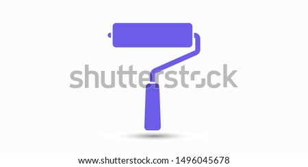 Paint roller icon. Vector web design