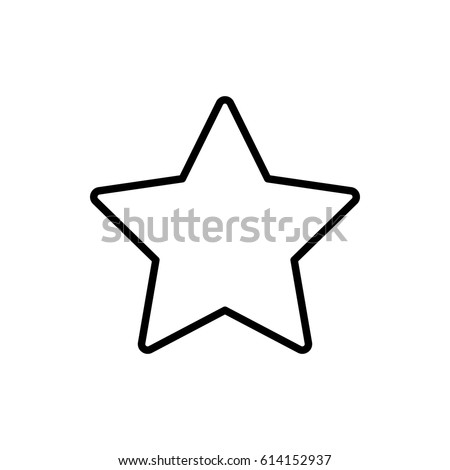 Star icon vector illustration. Linear symbol with thin outline. The thickness is edited. Minimalist style. Exclusive quality of execution in material design. Line thickness 20 px