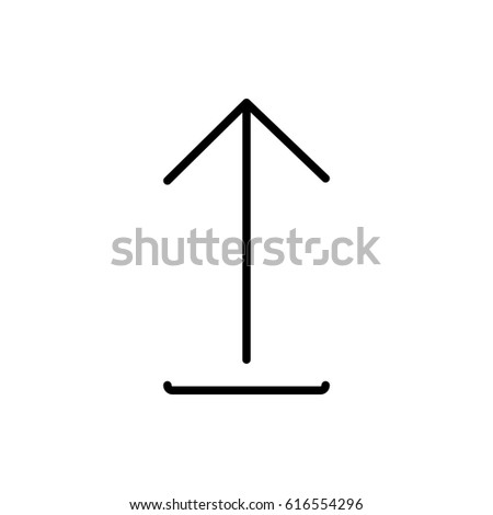 Upload icon vector illustration. Linear symbol with thin outline. The thickness is edited. Minimalist style. Exclusive quality of execution in material design. Line thickness 20 px