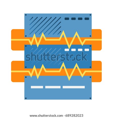 Network monitoring system abstract icon. Internet technology concept illustration isolated vector. Transparent
