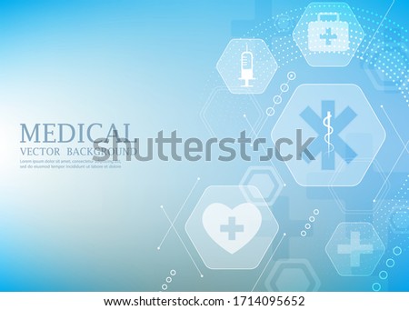 modern vector medical wallpaper.geometric hexagon shape.