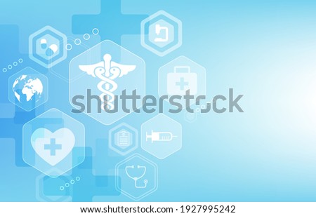 vector medical hexagon geometric shape.medical icon set vector design.medical wallpaper.