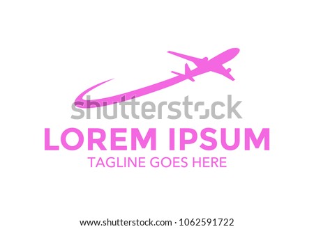 travel logo. plane. icon. vector illustration. minimalist