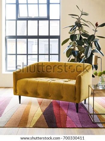 Modern living room interior in new luxury home Stock fotó © 