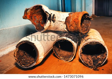 Similar – Image, Stock Photo Rusty pipe inside broken vehicle