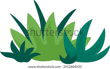 Cute fern leaves icon. Forest or woodland plant clipart isolated on white background. Botanical foliage design element. Simple greenery branch illustration for kids
