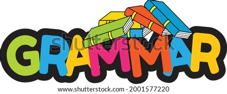 Grammar School Kids Text Banner Vector Design