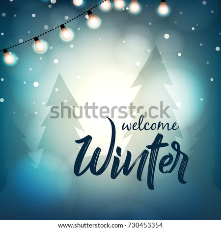 Winter Season design background, Vector Illustration.