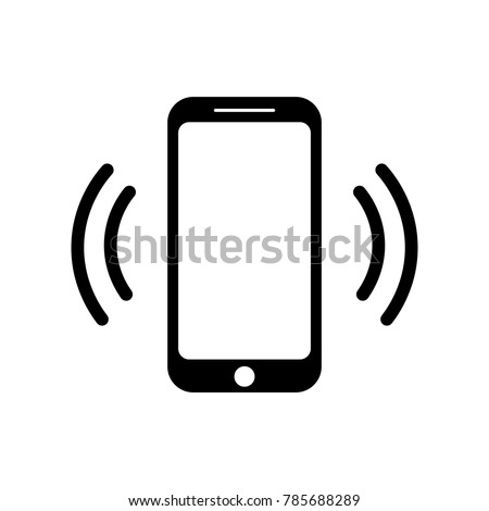 Ringing smartphone icon. Mobile phone ringing or vibrating flat icon for apps and websites