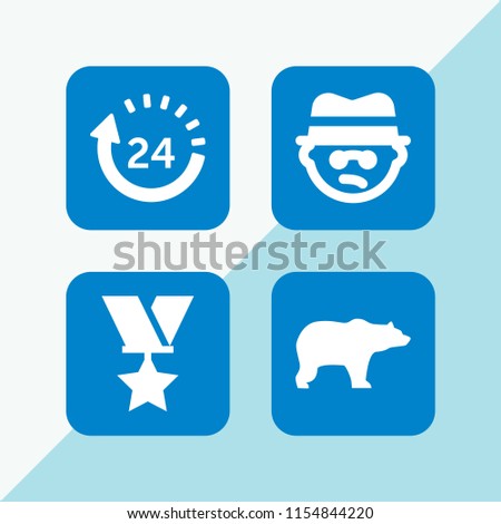 kid icon. 4 kid set with bully, zoo, day and military vector icons for web and mobile app