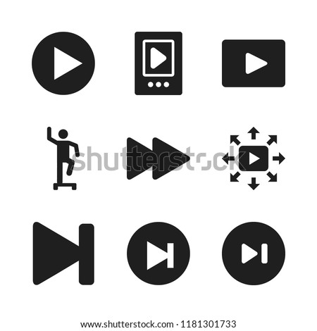 forward icon. 9 forward vector icons set. fast forward, next and steps icons for web and design about forward theme