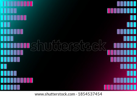 Abstract sound blocks. Colourful equalizer isolated on black background. Music waves, gradient color background. Social media concept.Vector illustration. EPS10 Stock fotó © 