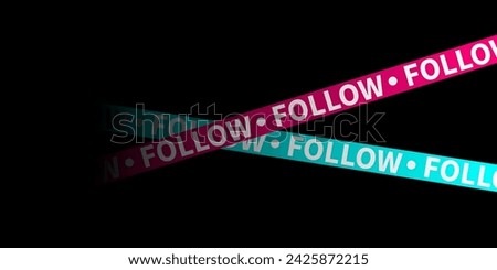 Follow. Abstract symbol in the style of a popular social network. Flat style.  Vector illustration. EPS10