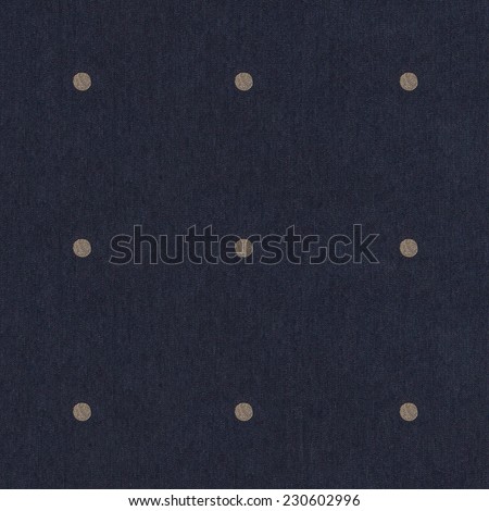 Texture of blue jeans background. Seamless Polka dot background dark blue pattern with circles / Polka Dots on Navy Blue Textured Fabric Background that is seamless and repeats.