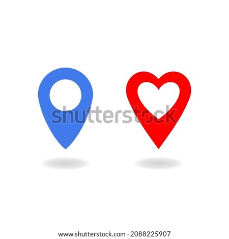 2 kind of maps pin normally and heart pin, love map pin for relationship map distance.