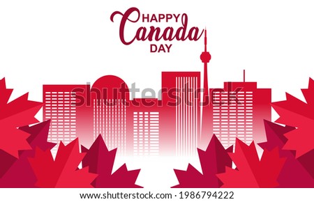 Realistic canada day illustration vector 