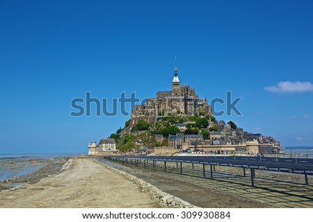 Mont Saint Michel, France - MAY 5: View of  Mont Saint Michel on May 5, 2013.