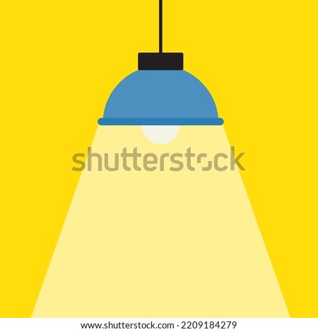 Light glowing. stylized background with modern lamp. vector template