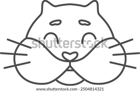 Hamster face. Pet store logo. Animal symbol